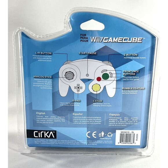 Cirka Wired Controller Model # M05819-SL for GameCube/Nintendo Wii - Picture 2 of 9